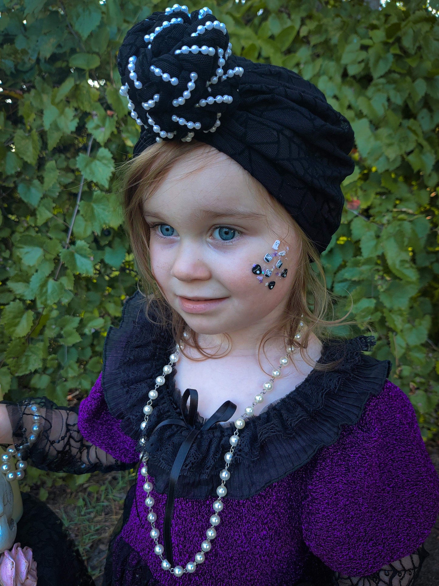 Spooky Mesh Spiderweb Turban Artisan Braid