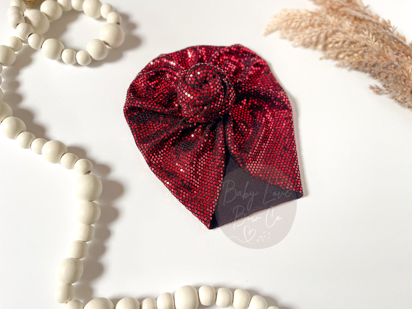 Spooky Sparkly Ruby Red Turbans + Wraps