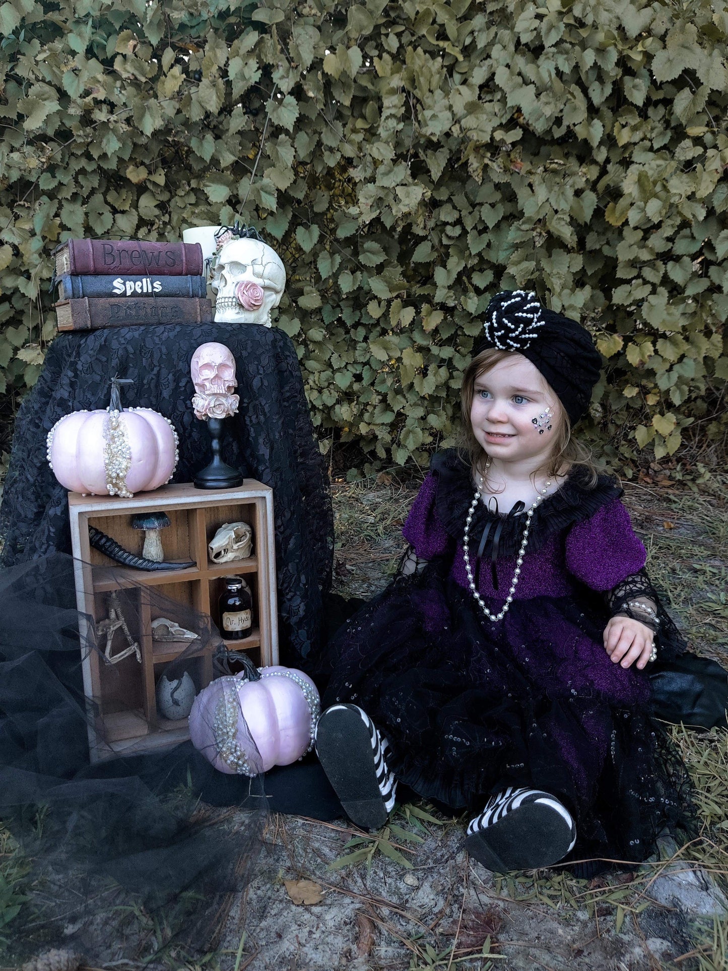 Spooky Mesh Spiderweb Turban Artisan Braid