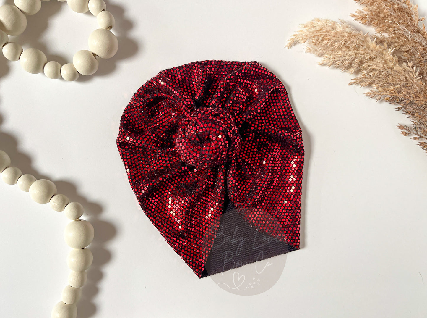 Spooky Sparkly Ruby Red Turbans + Wraps