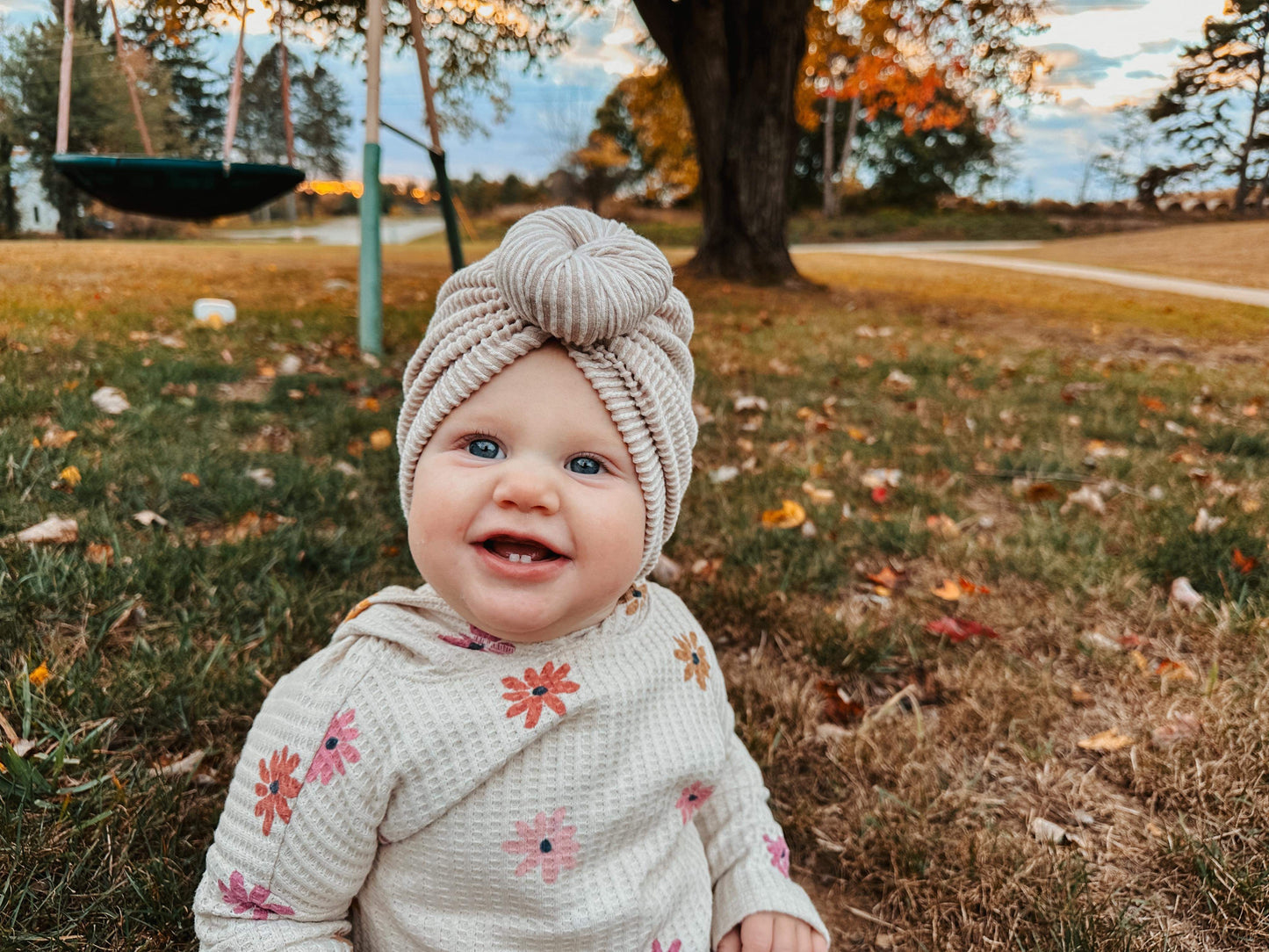 Oatmeal Cream Urban Rib Turban