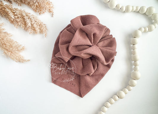 Mauve | Thermal Waffle Knit Headwrap