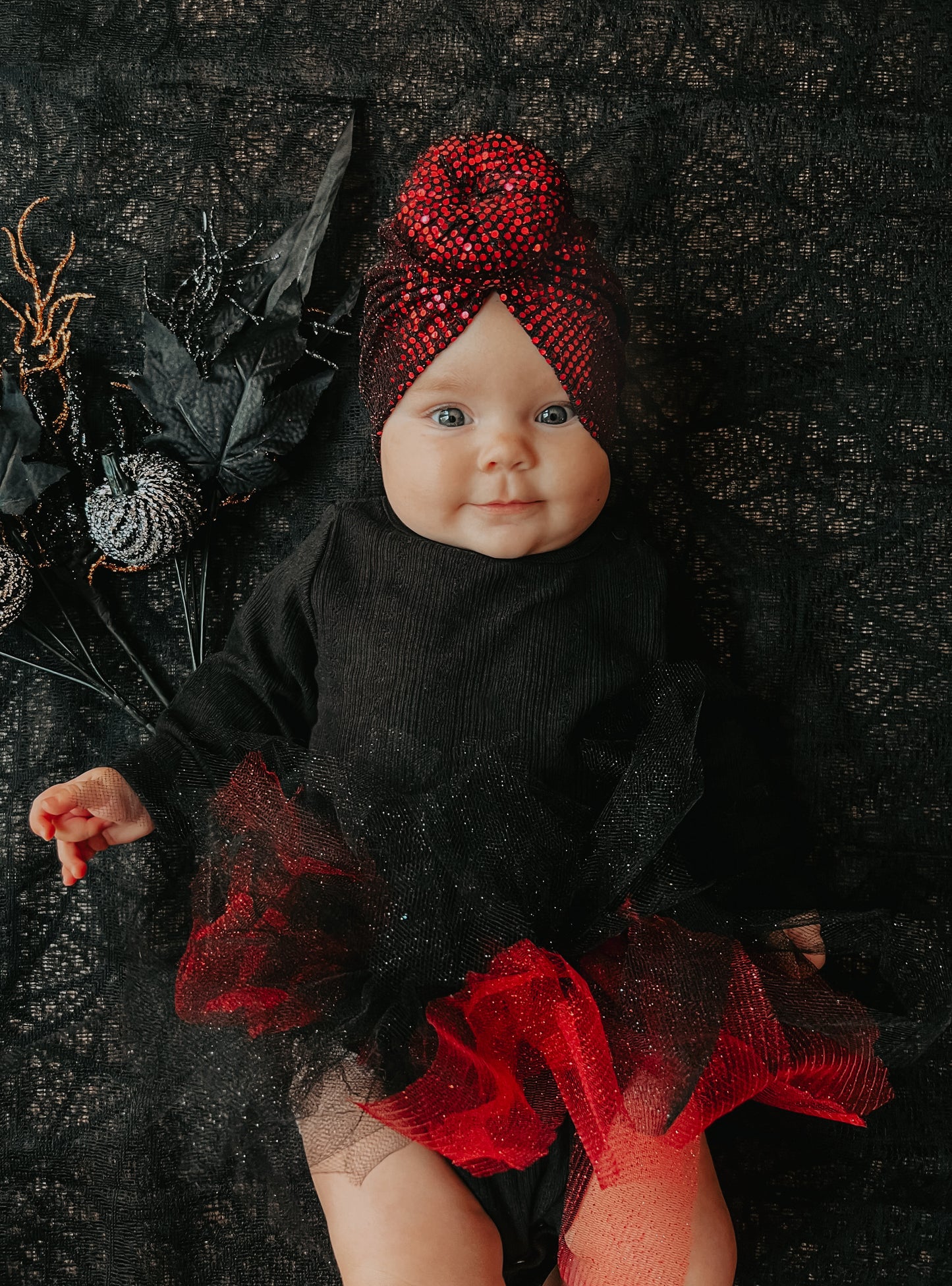 Spooky Sparkly Ruby Red Turbans + Wraps