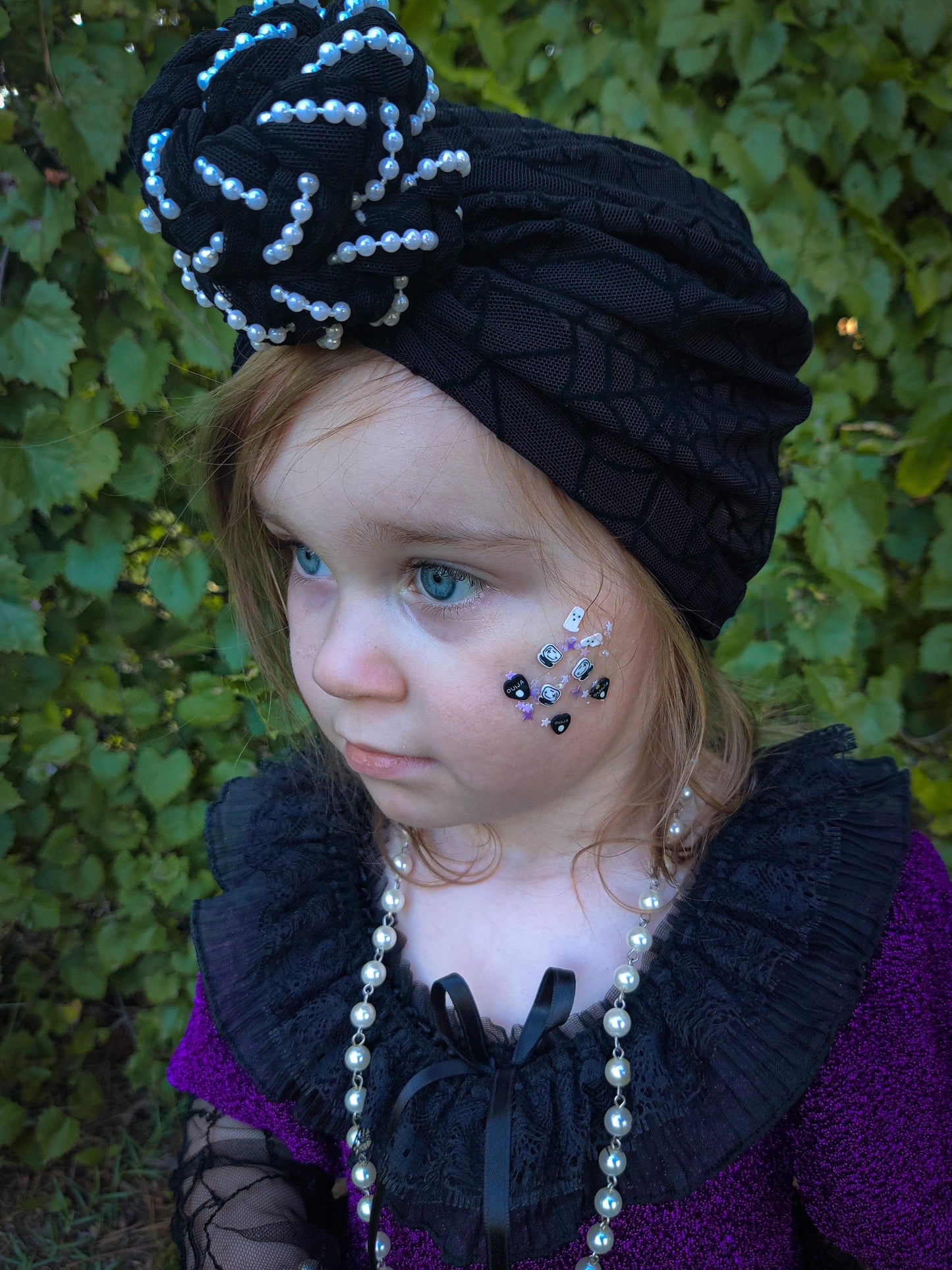 Spooky Mesh Spiderweb Turban Artisan Braid