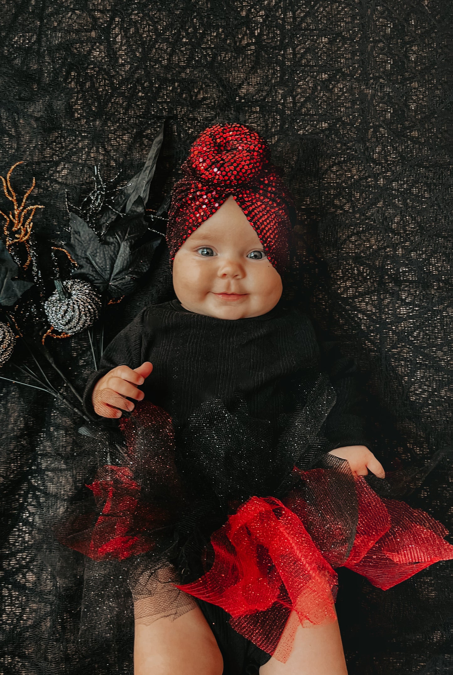 Spooky Sparkly Ruby Red Turbans + Wraps