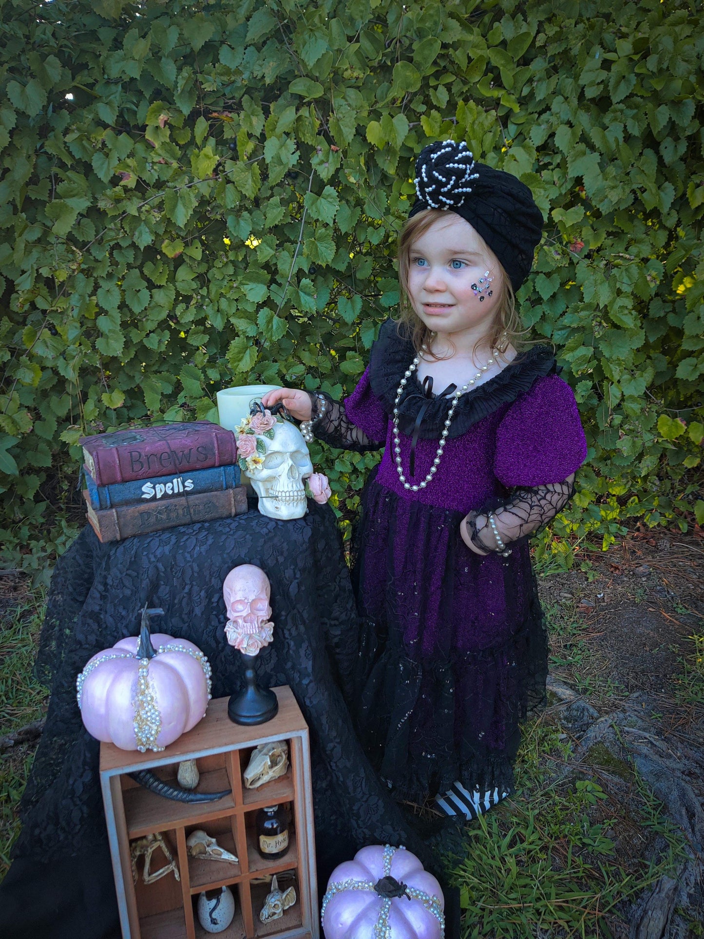 Spooky Mesh Spiderweb Turban Artisan Braid