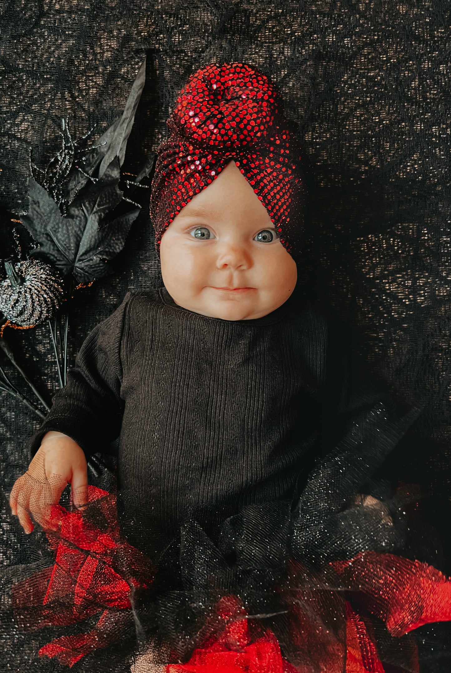 Spooky Sparkly Ruby Red Turbans + Wraps