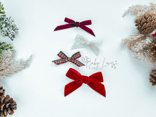 Christmas Day Dainty Bow Bundle of 4