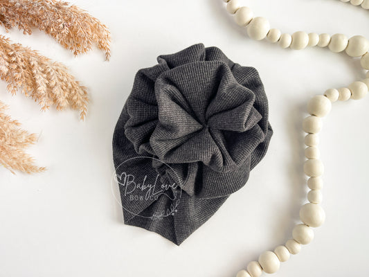 Gunmetal | Thermal Waffle Knit Headwrap