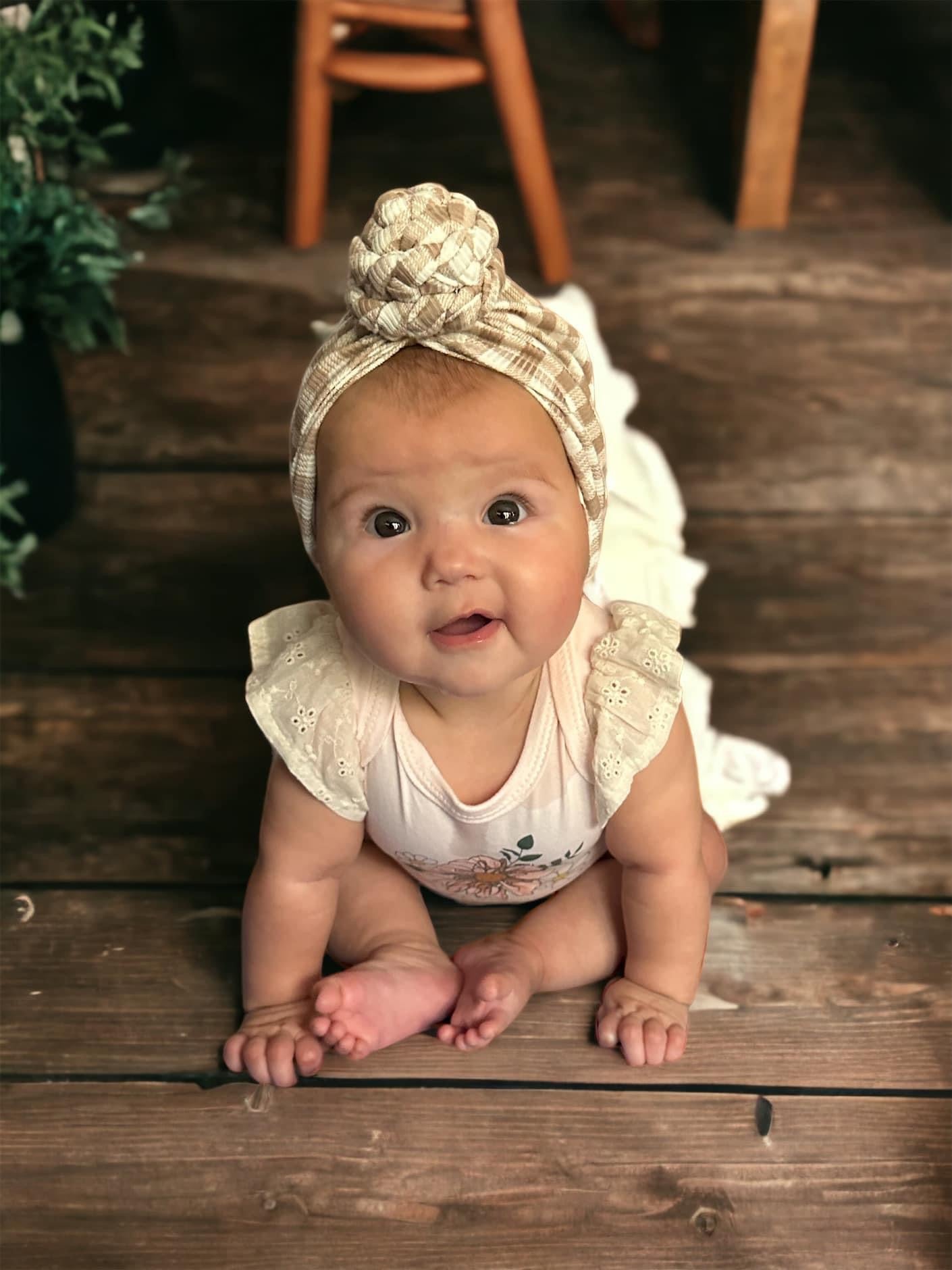 Gingerbread Gingham Turban