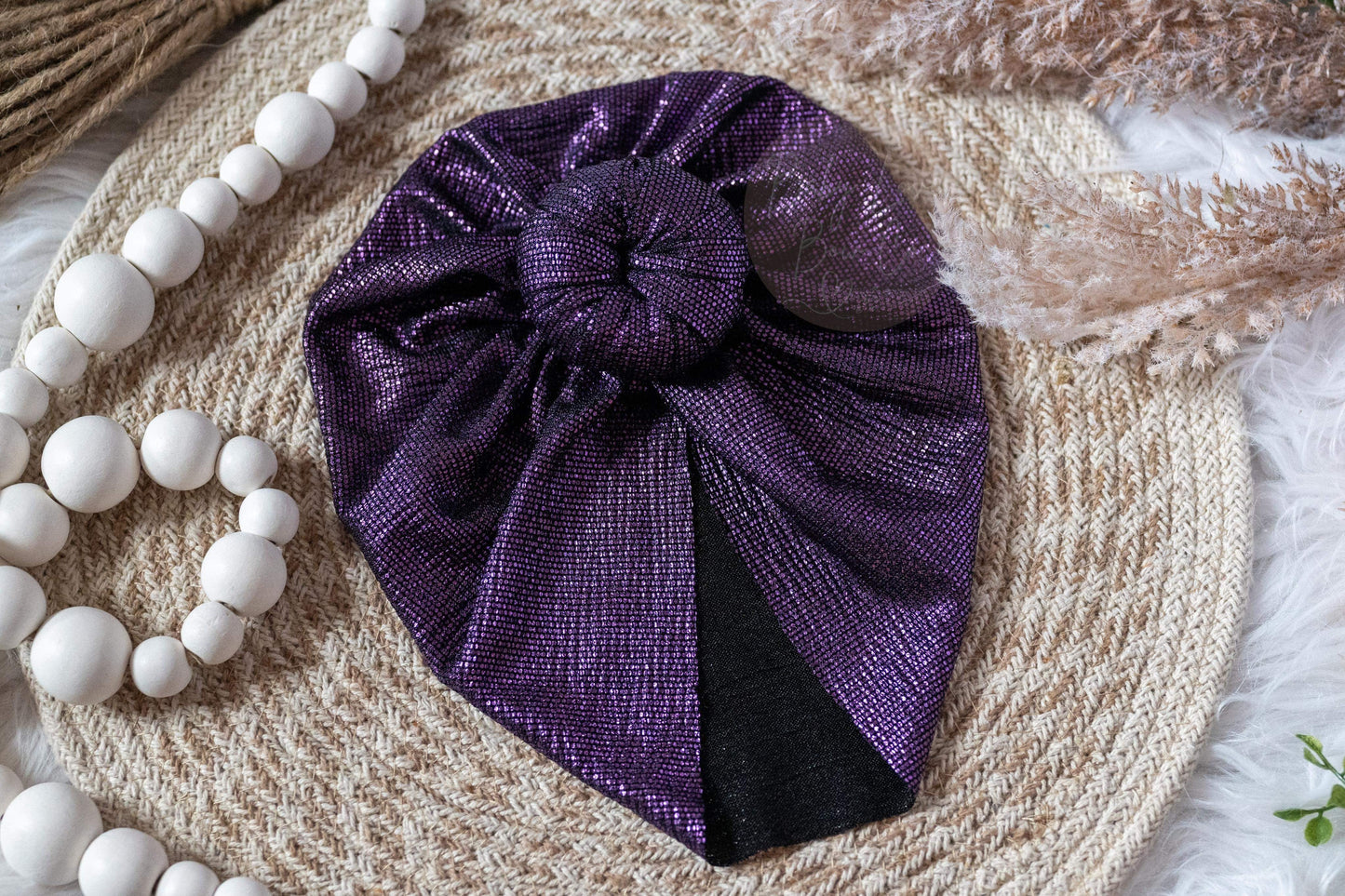 Spooky Sparkly Amethyst Purple Turbans + Wraps