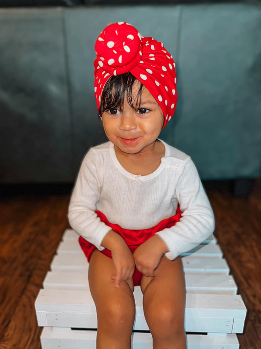 Soft Knit Turban in “Polka Dots”