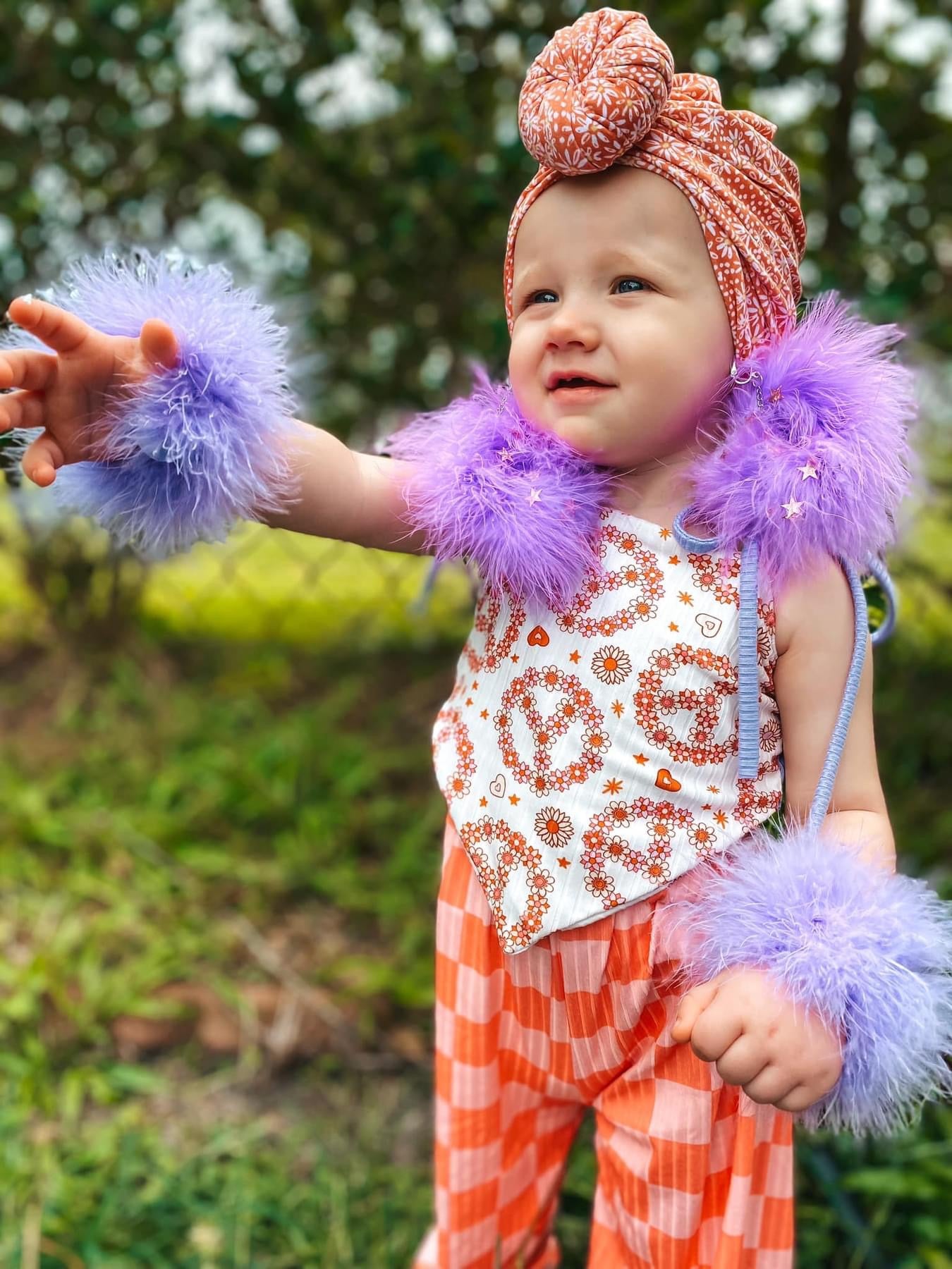 Soft Knit Turban in “Field of Flowers”