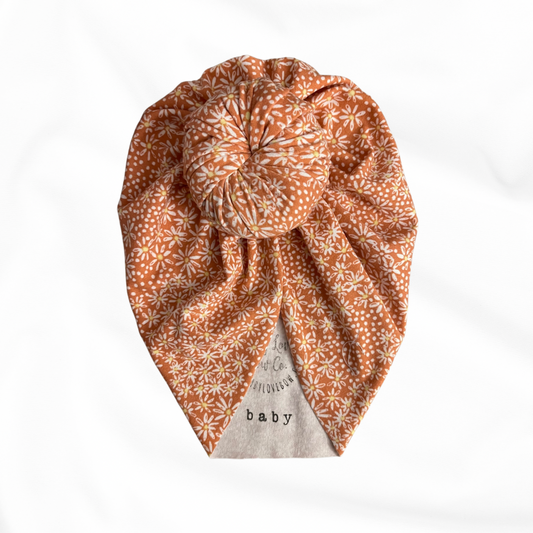 Soft Knit Turban in “Field of Flowers”