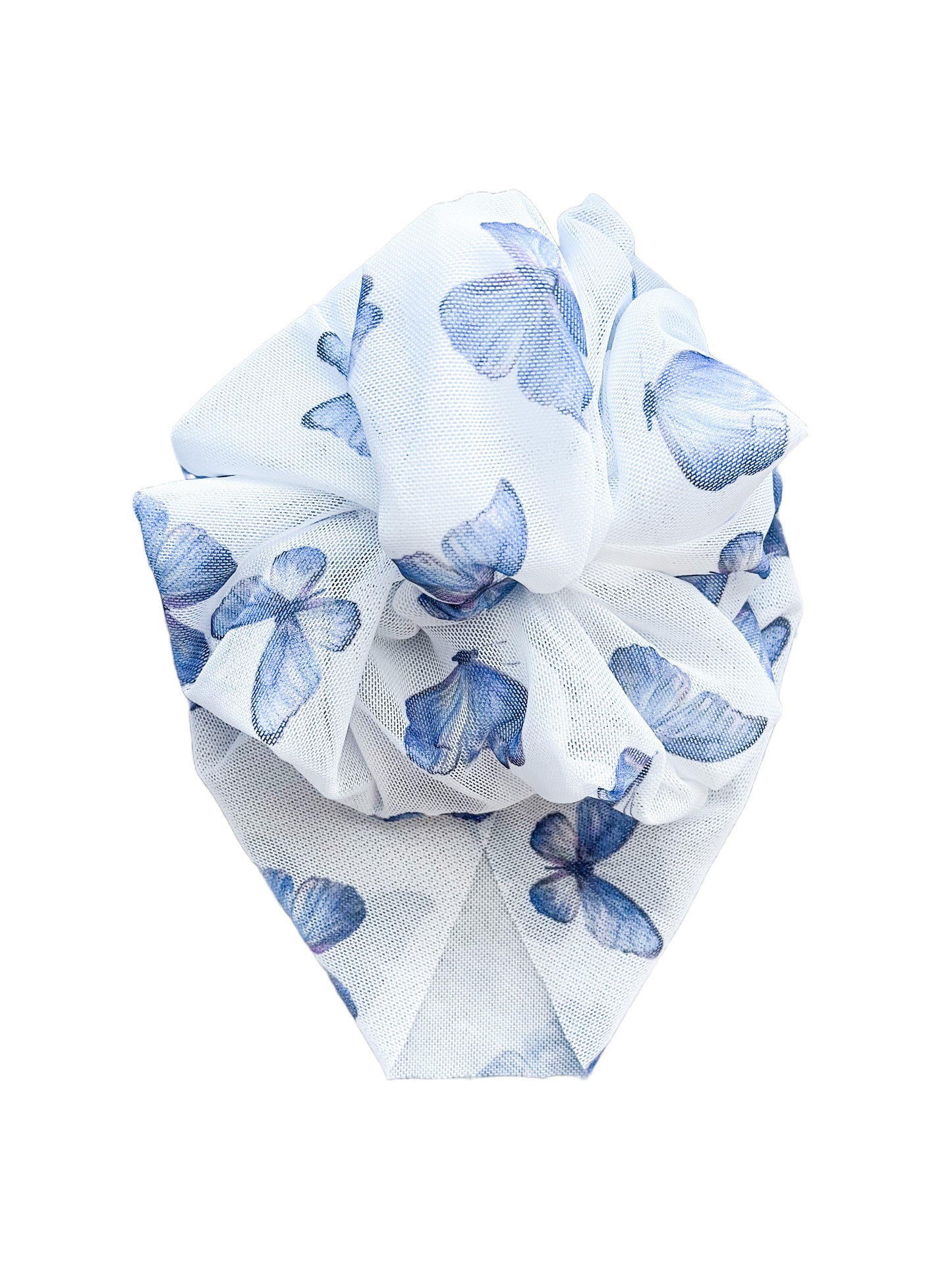 Light & Airy Mesh Blue Butterfly Turban